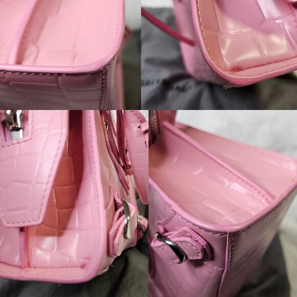 Authentic Balenciaga Nano Neo City Croc Embossed Leather in Pink - Picture 15 of 17